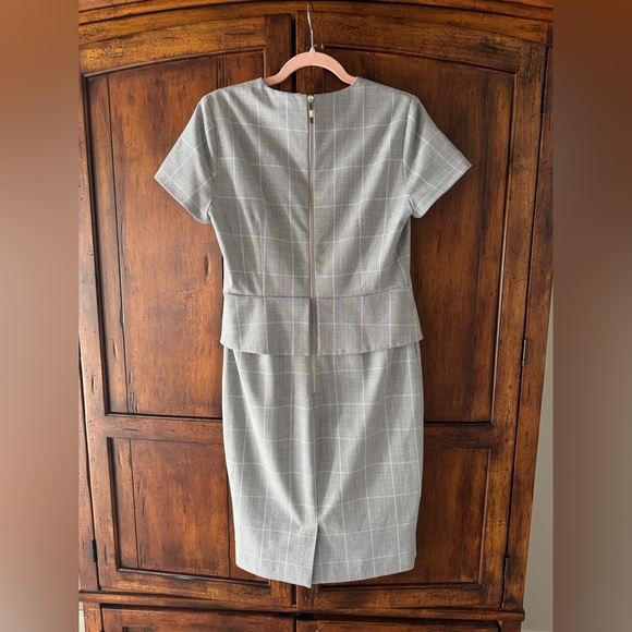 Ted Baker Arriia Working Title Glen Plaid Peplum Dress Ted 3 - Picture 7 of 9